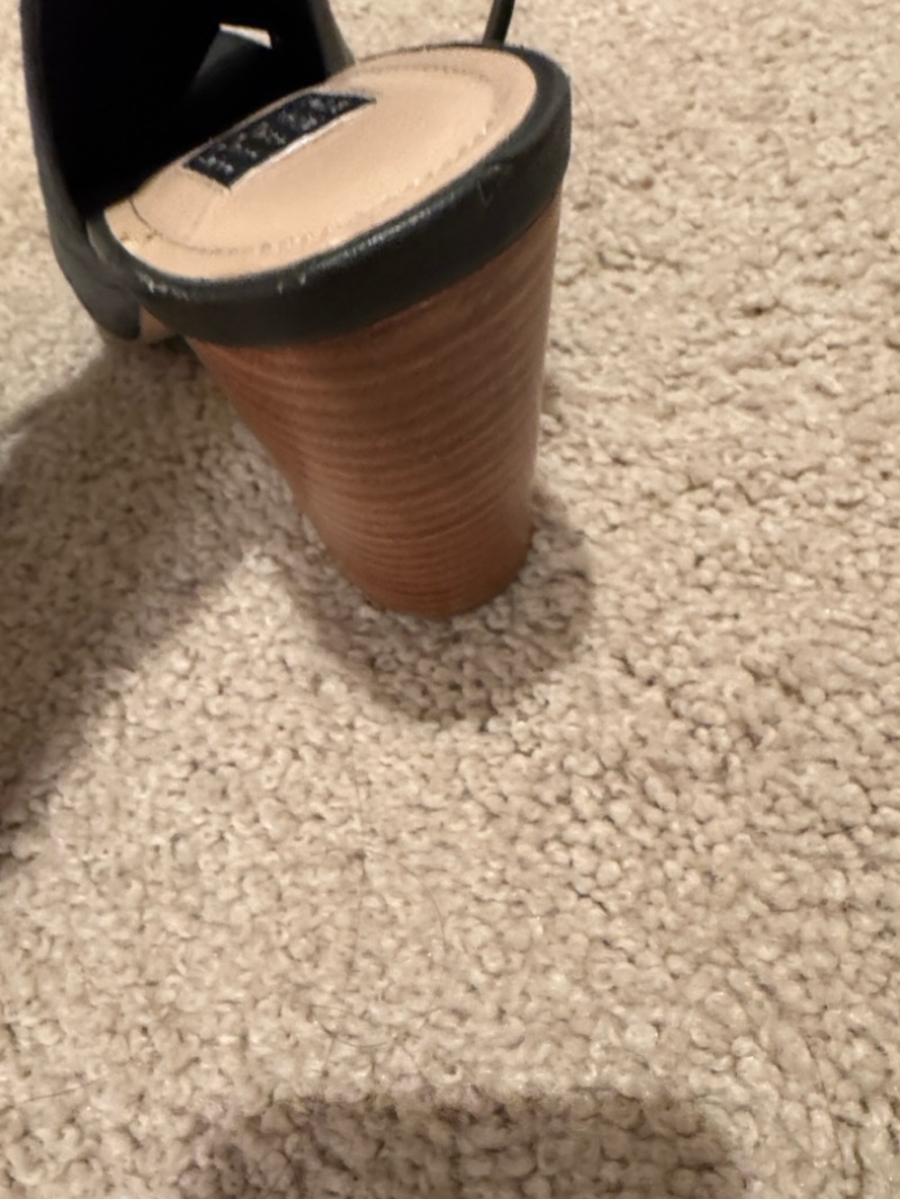 White House Black Market Olive Suede Peep-Toe Block Heel Booties - Picture 11 of 16